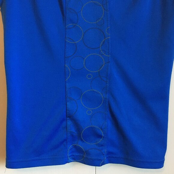 Avia Sleek Blue Bubble Print + Mesh Workout Tee - Picture 7 of 16